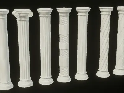 COLUNAS GREGAS 3D model