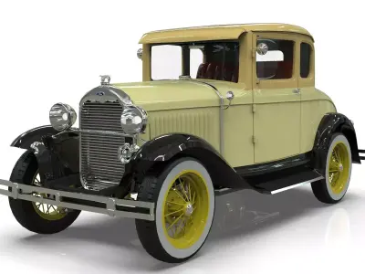 Vintage Coupe Car 1930 3D model