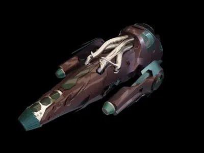 Spaceship futuristic spacecraft Free 3D model