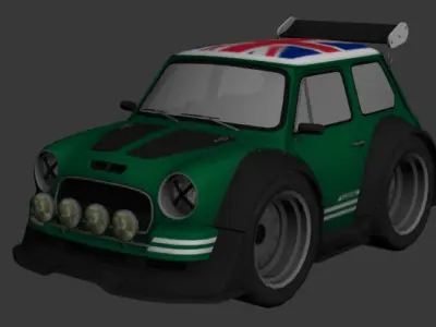 cartoon car vehicle 3d game ready model Low-poly 3D model-012 Low-poly 3D model