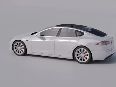 Tesla Model S 2018 Low-poly 3D model