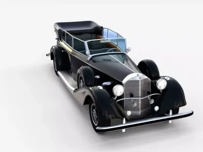 Mercedes 770K Staff Car rev 3D model