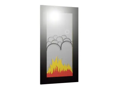 Door Fire Smoke design 3D model