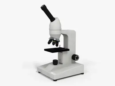 Microscope Medical Prop  Low-poly 3D model