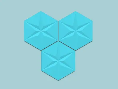 Hexagonal Wall Panel A24 Star - Interior Design Decoration 3D print model