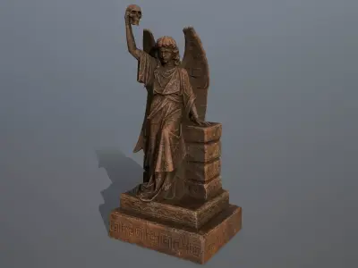 statue 2 of angel Low-poly 3D model