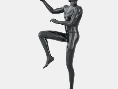 Faceless mannequin martial arts 30 3D model