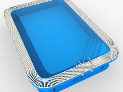 Obdelnik preliv 3D model