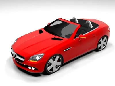 MERCEDES SLK CABRIO LOWPOLY Low-poly 3D model