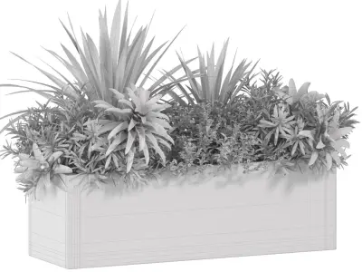 Window and Balcony Flower Box Planters Pot 3D model