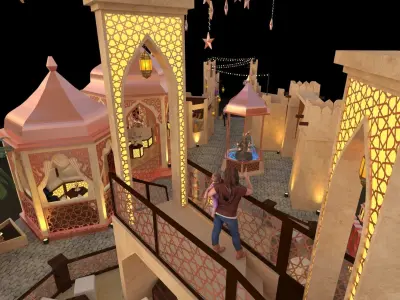 Ramadan Mall Decoration 002 3D model