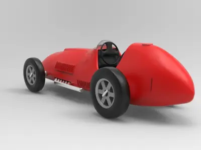 Ferrari 375 F1 Low-poly 3D model