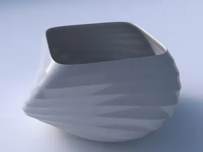 Bowl helix with curved horizontal sections 3D print model