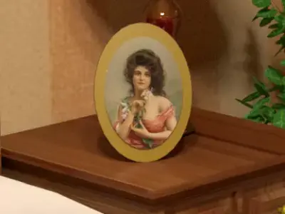 Round Photo Frame Free 3D model