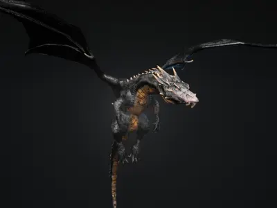 Dragon 1 UE4 and Unity Low-poly 3D model