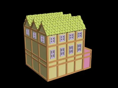 Medieval House 62 3D print model 3D model
