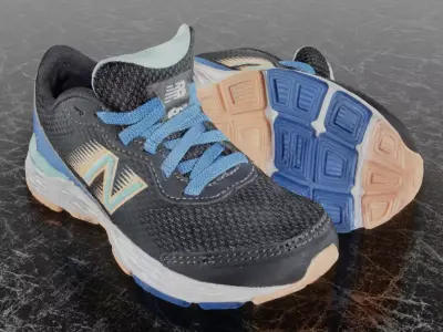 NEW BALANCE ABZORB 60 V6 3D SHOES Low-poly 3D model