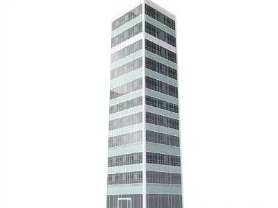 Sleek Glass Tower model pack Low-poly 3D model