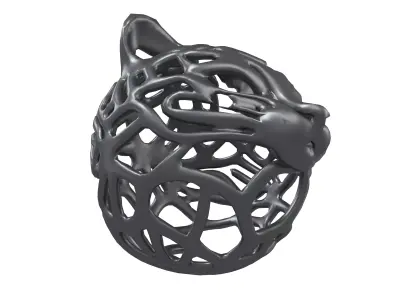 Abstract Cat Head Shape Decoration v1 009 Low-poly 3D model