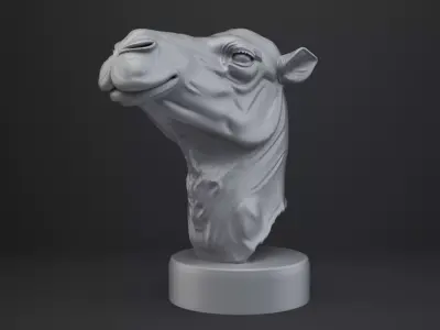 Camel Bust - Animal Figurine 3D print model