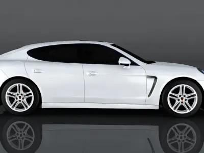 Porsche Panamera 2012 Low-poly 3D model