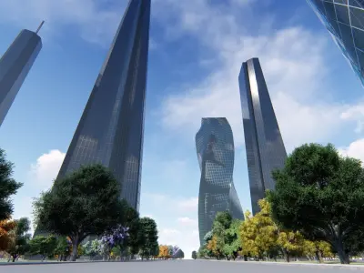 Skyscraper Block 3D model