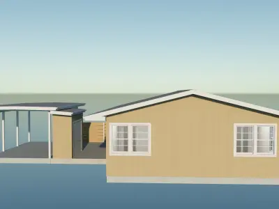 Ranch Style House 4 3D model