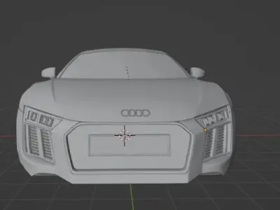 Audi-r8-Car audi sports car in garage 3D model