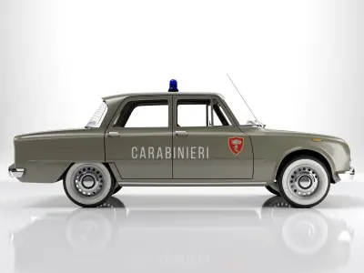 Alfa Romeo Giulia Super 1600 Carabinieri 1962 3D model