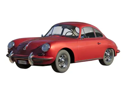 Car Porsche 356 C coupe 3D model