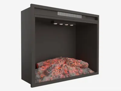 Electric Fireplace Heater Insert GZMR 3D model