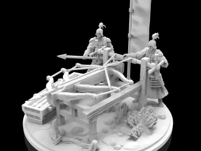 The Age of Empires Asian Dynasties and Their Crossbow Cars 3D print model