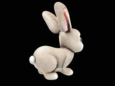 adorable bunny cartoon 3D model