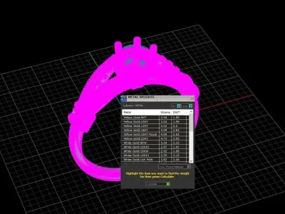 Vintage luxury engagement ring 3D print model