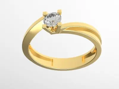 Solitaire Ring  3D print model