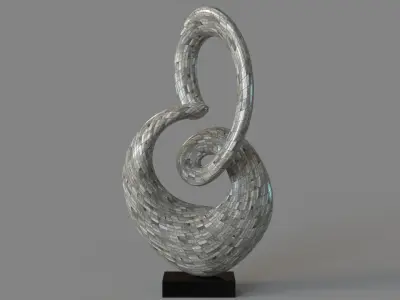 Abstract Polystone Loop Sculpture 3D model
