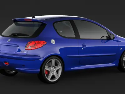 Peugeot 206 GTI 180 3D model