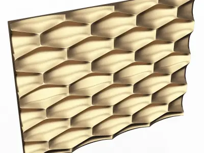 3D Wall Panel 02 Low-poly 3D model