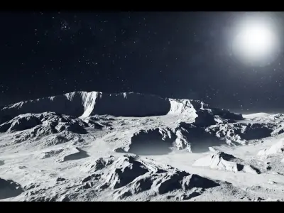 Moon Landscapes Pack - UE Project 4 22 3D model