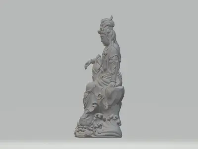 Guanyin Bodhisattva Buddha Statue  3D print model get