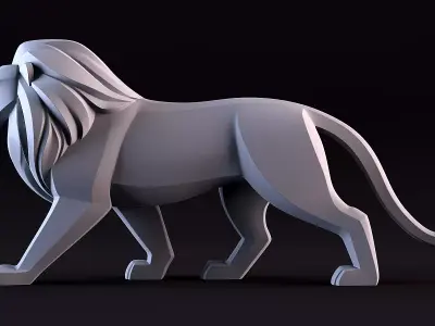 Stylized Lion 3D print model