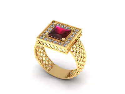 women Luxury ring 3D print model