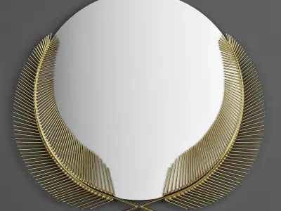  Ghidini 1961 Sunset Medium Mirror in Brass by Nika Zupanc Low-poly 3D model