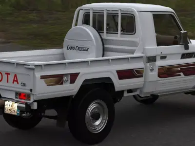 Toyota Land Cruiser Pickup j79 Shas  2010 to 2023  Low-poly 3D model