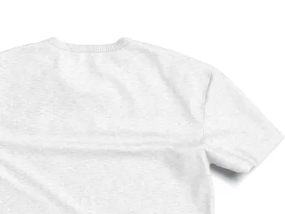 Flat Lay T-shirt front and back - wrinkled fabric tee-shirt Low-poly 3D model