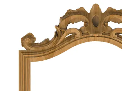 Carved picture frame STL 3D model 66