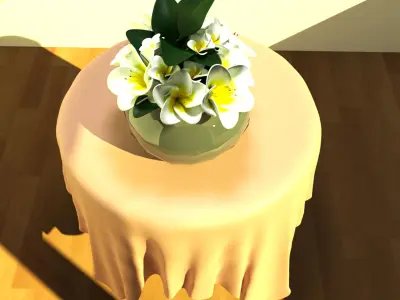 White Flowers  3D model