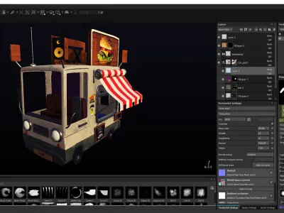 Car cartoon Free 3D model