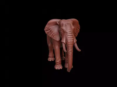 Elephant Animal Sculpture 3D print model buy