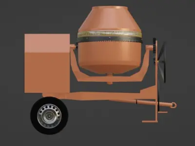 concrete mixer mezcladora de concreto trompo para cemnto 3D model